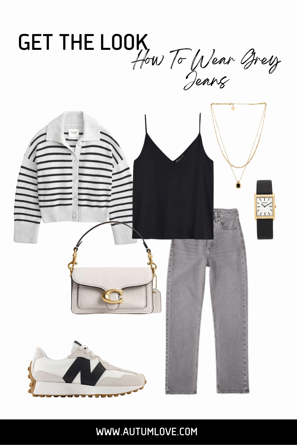 Grey jeans casual outfit discount